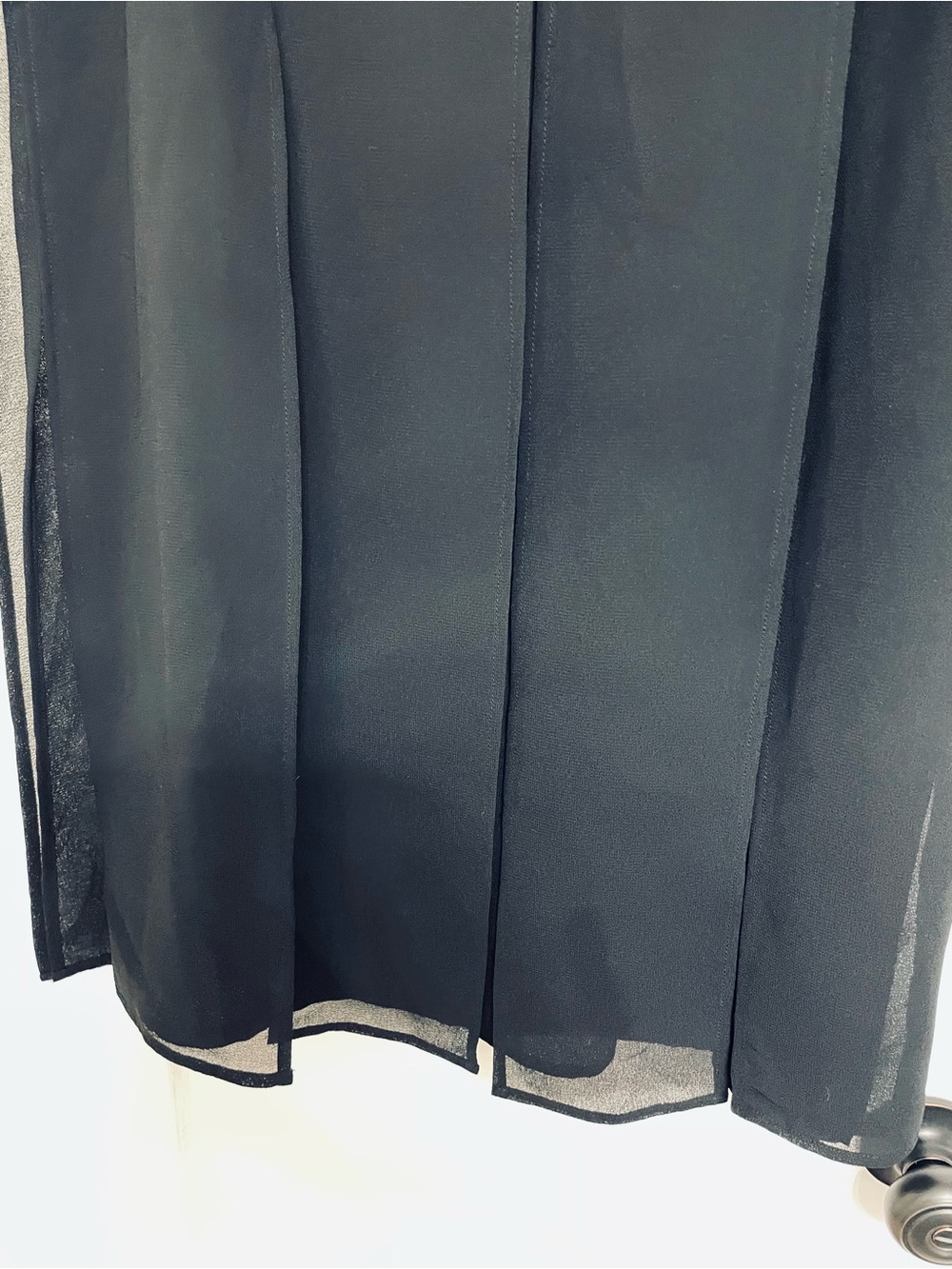 Jessica Black Maxi Skirt with Sheer Overlay - Picture 5 of 12